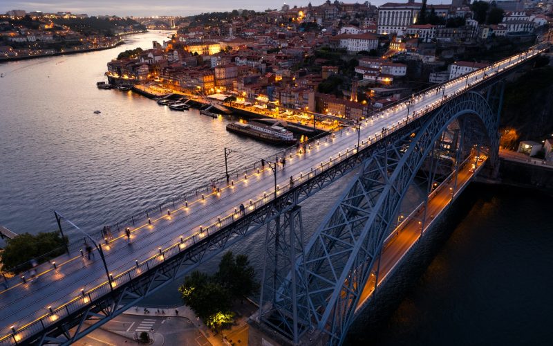 Porto Bridge Luis on Douro river